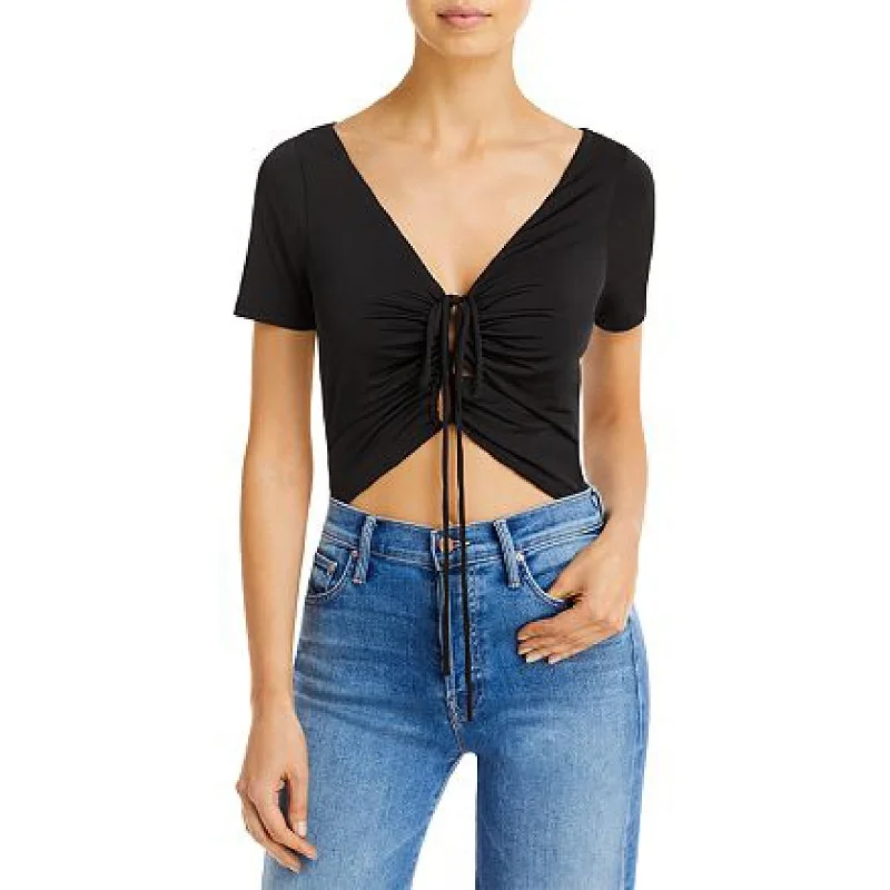 WAYF Womens Cut-Out Tie Front BodysuitTighttailor