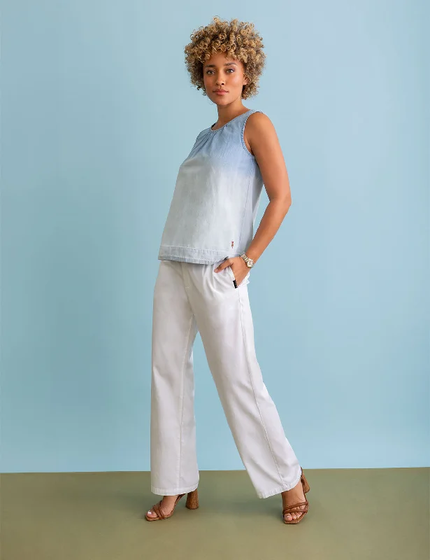 SLEEVELESS TOP WITH TIE BACKChiffon sleeveless tops